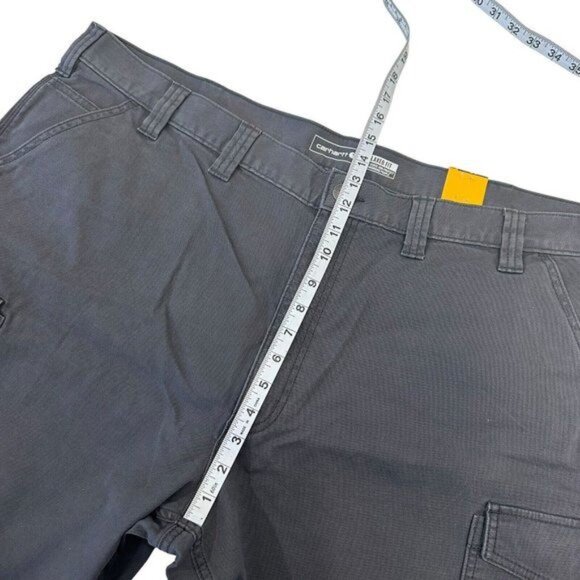 Carhartt Rugged Flex Gray Canvas Cargo Short Men SZ 46 Relaxed Fit With Tags - Picture 6 of 13